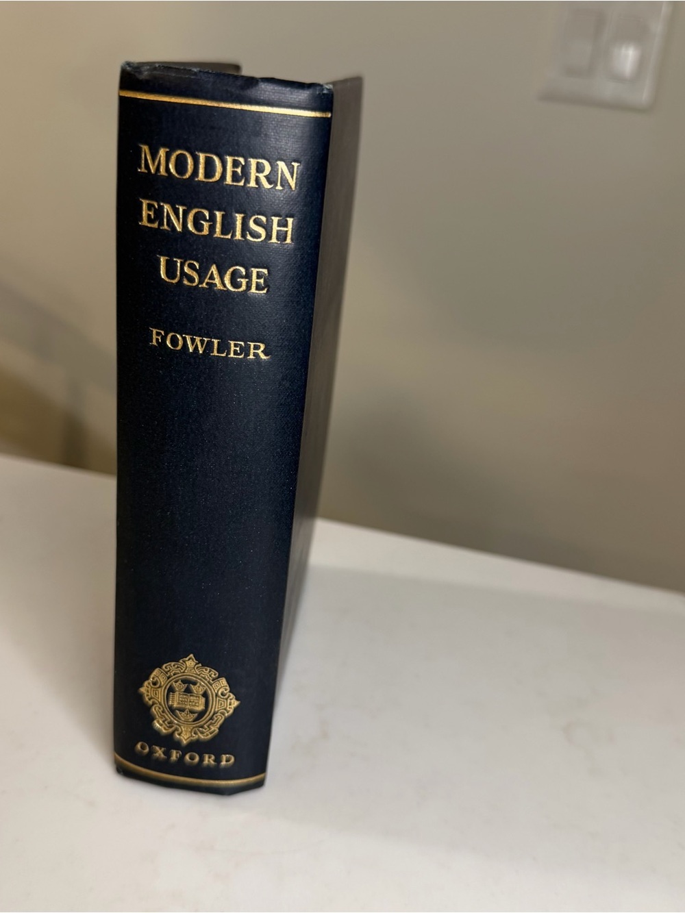 Oxford Modern English Usage book , Fowler - Navy Blue with Gold Foil, 1926